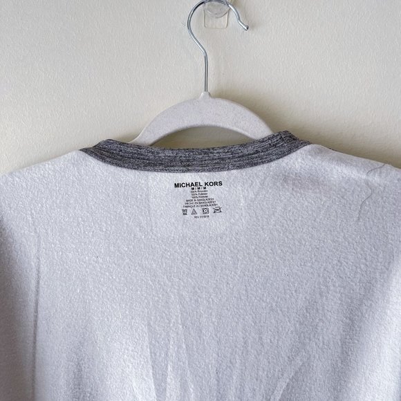 NEW! Michael Kors Double LOGO Grey Pull Over Sweatshirt Top- Size M - Picture 11 of 14